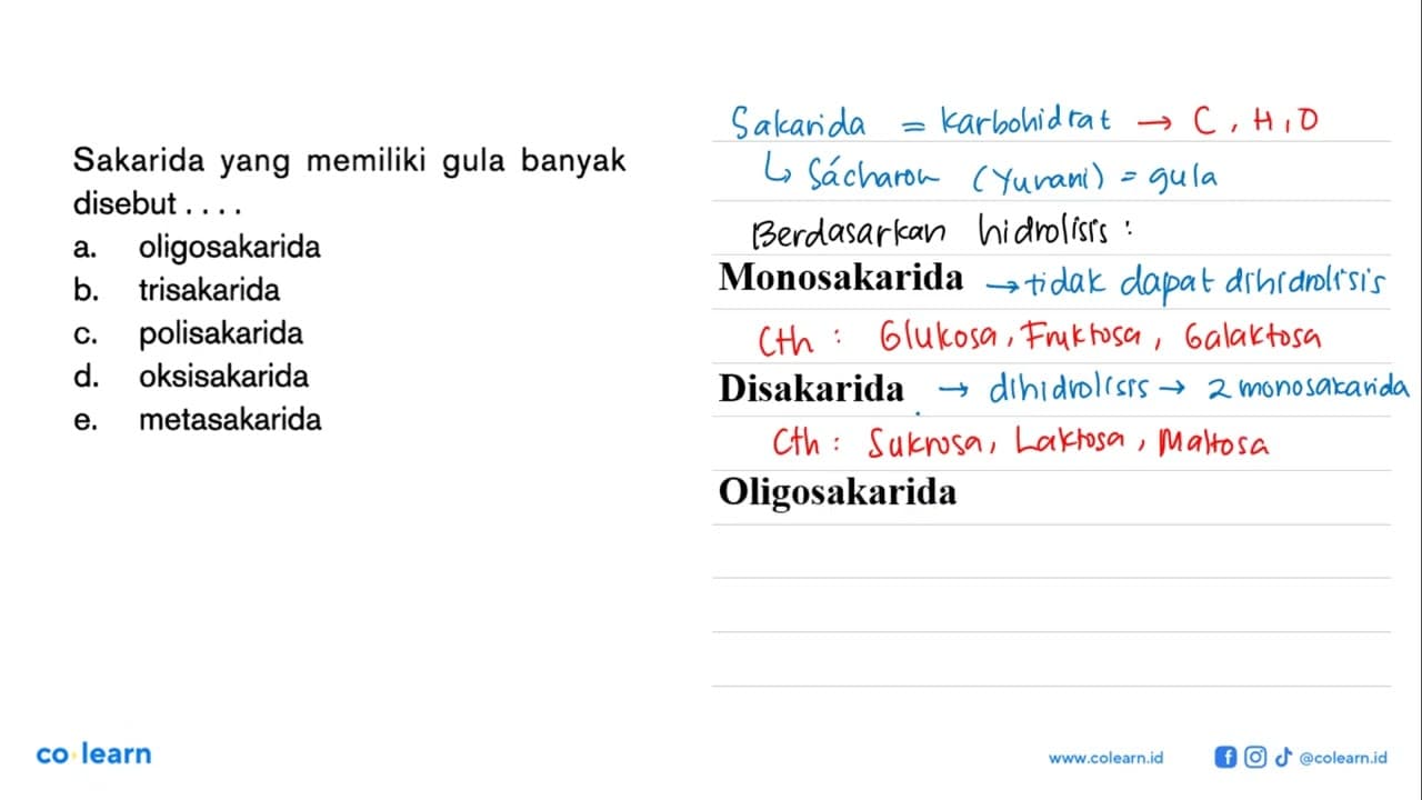 Sakarida yang memiliki gula banyak disebut ....