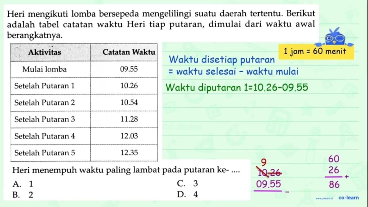 Heri mengikuti lomba bersepeda mengelilingi suatu daerah