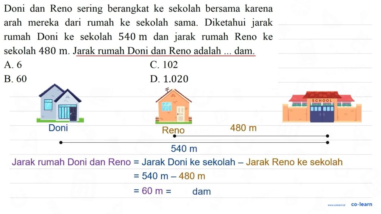 Doni dan Reno sering berangkat ke sekolah bersama karena