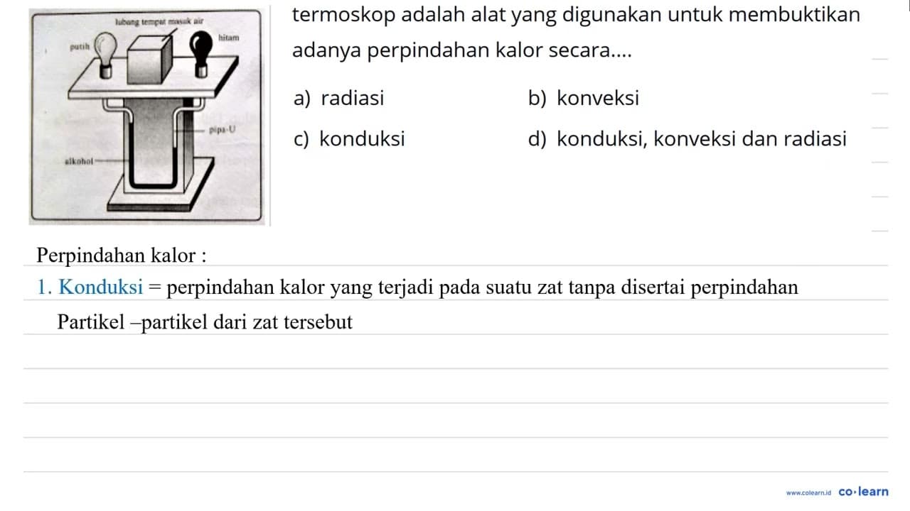 termoskop adalah alat yang digunakan untuk membuktikan