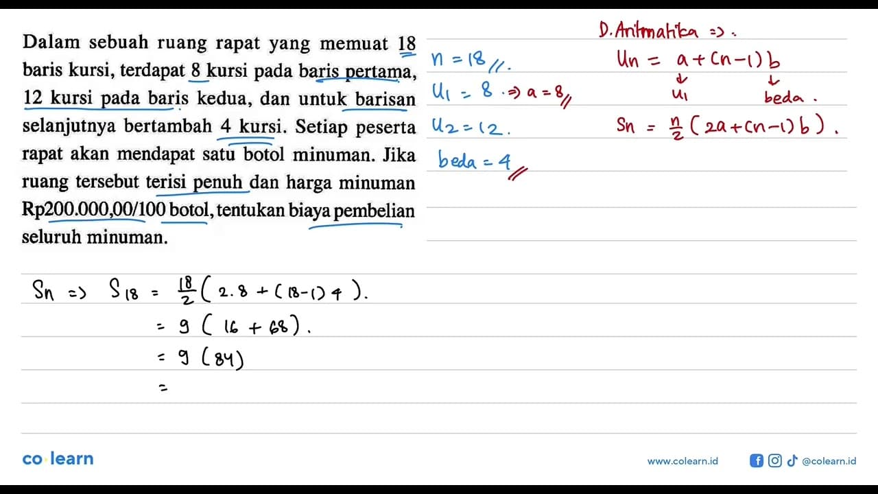 Dalam sebuah ruang rapat yang memuat 18 baris kursi,