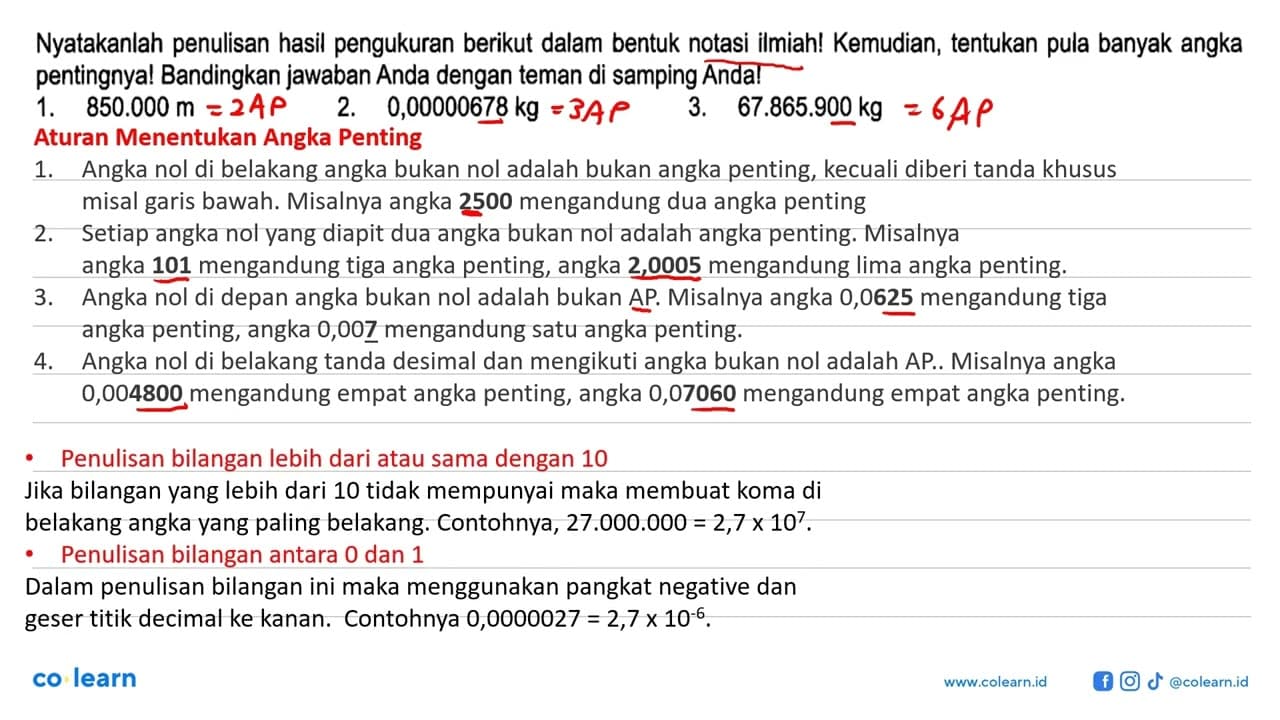 Nyatakanlah penulisan hasil pengukuran berikut dalam bentuk