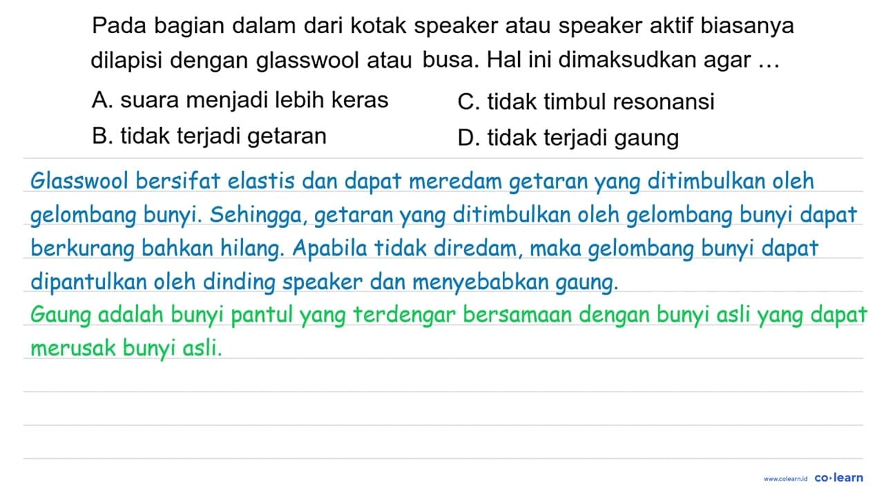 Pada bagian dalam dari kotak speaker atau speaker aktif