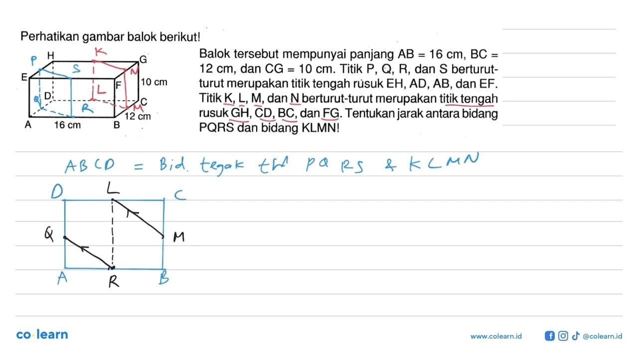 Perhatikan gambar balok berikut! Balok tersebut mempunyai