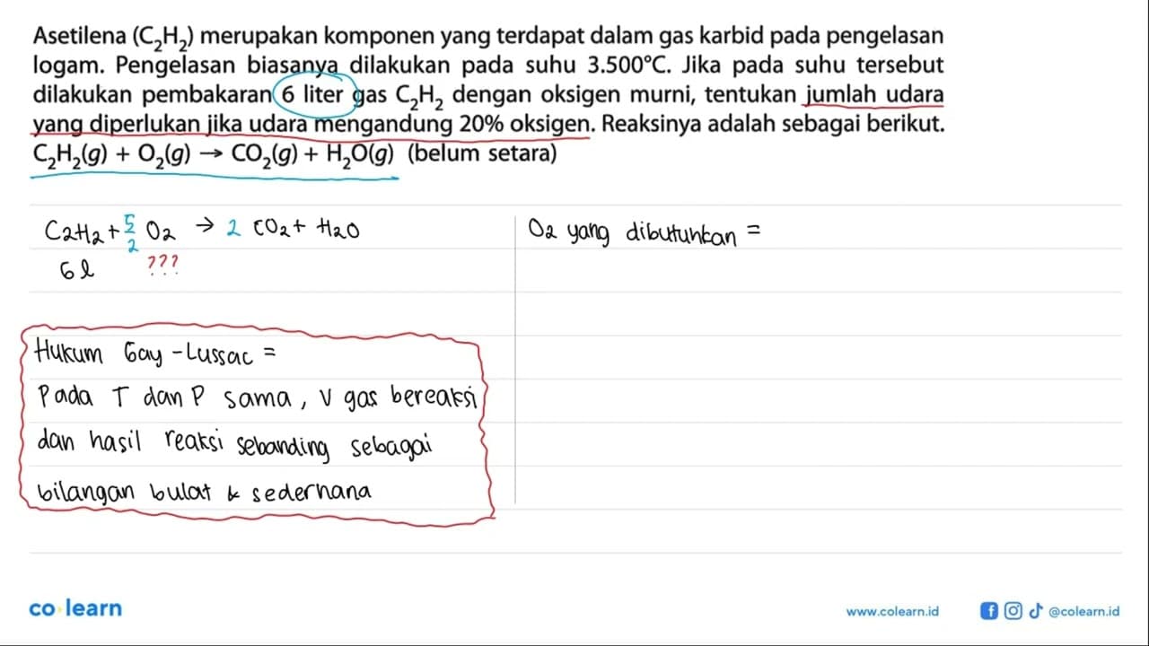 Asetilena (C2H2) merupakan komponen yang terdapat dalam gas