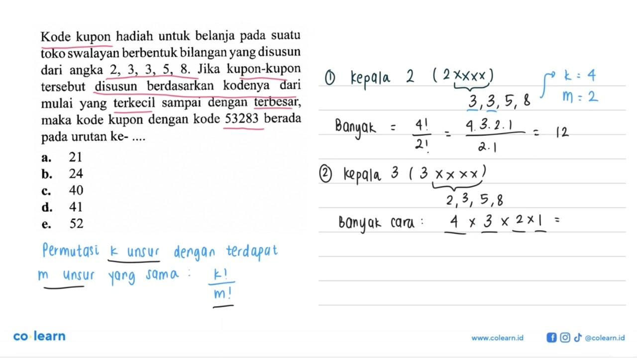 Kode kupon hadiah untuk belanja pada suatu toko swalayan