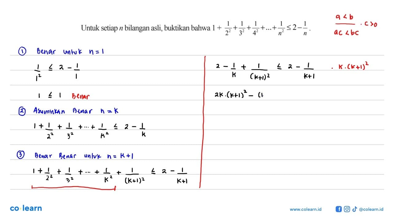 gunakan induksi matematika untuk membuktikan setiap formula