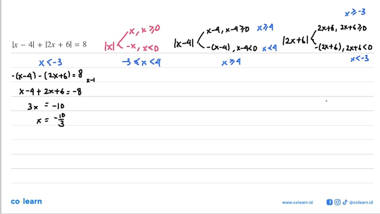 |x-4|+|2x+6|=8