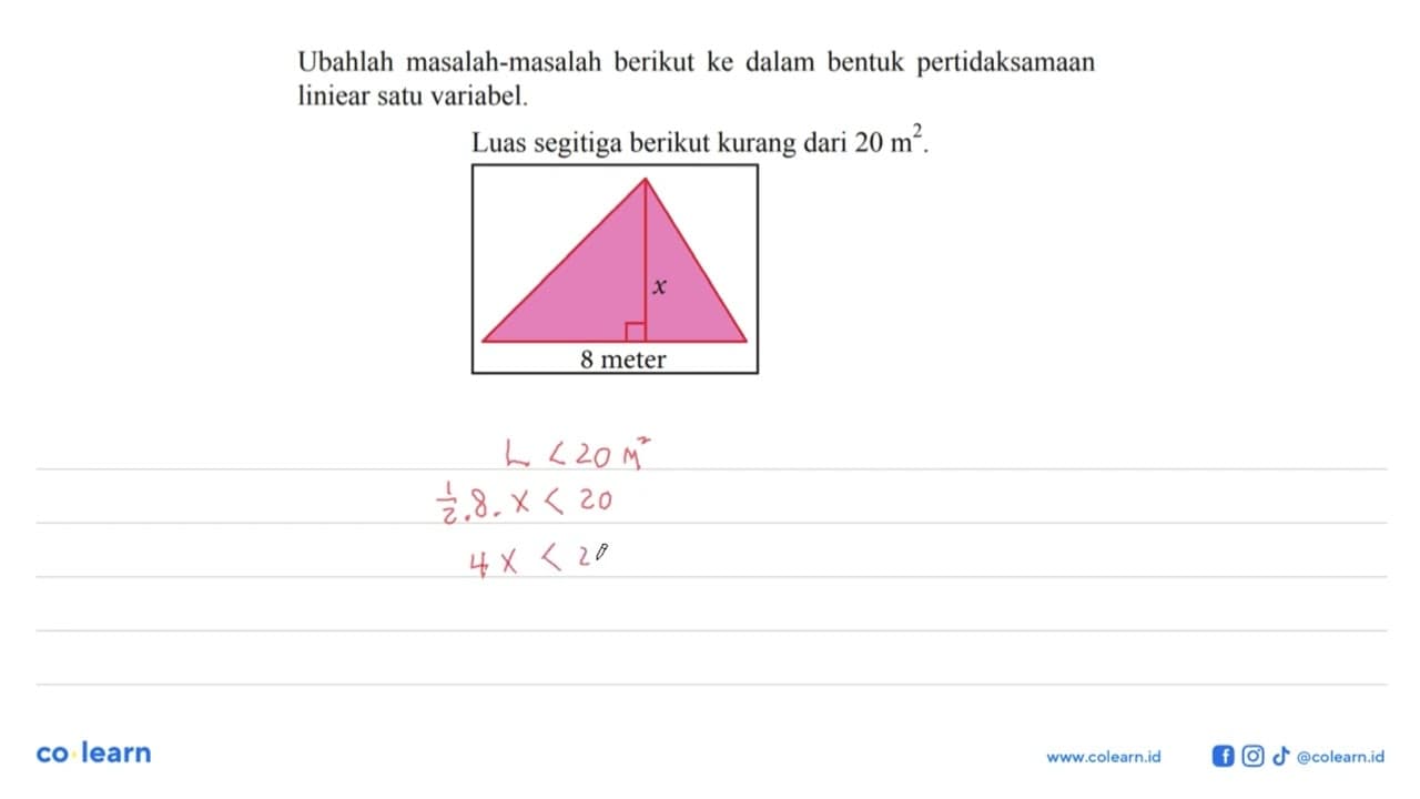 Ubahlah masalah-masalah berikut ke dalam bentuk