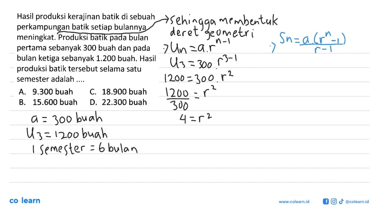 Hasil produksi kerajinan batik di sebuah perkampungan batik