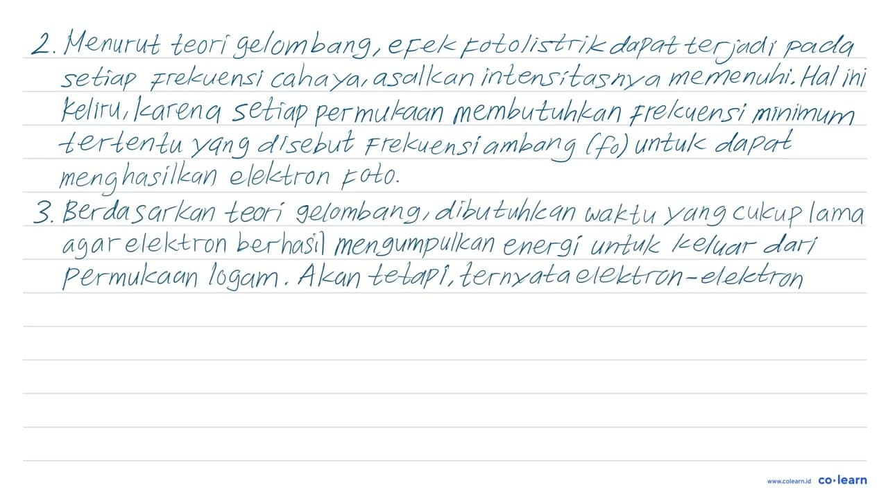 Sebutkanlah hal-hal yang diperoleh dari eksperimen efck