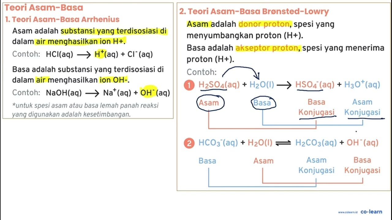 Tulislah rumus asam konjugasi dari spesi berikut. a. H_(2)