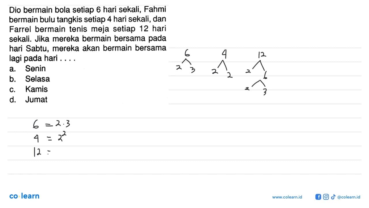 Dio bermain bola setiap 6 hari sekali, Fahmi bermain bulu