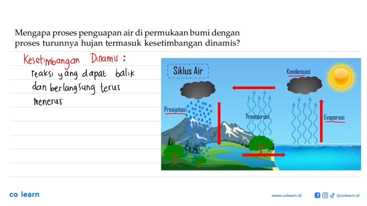 Mengapa proses penguapan air di permukaan bumi dengan