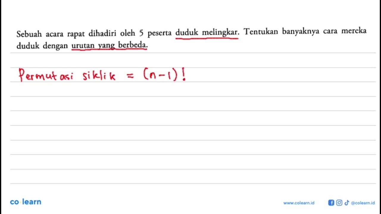 Sebuah acara rapat dihadiri oleh 5 peserta duduk melingkar.