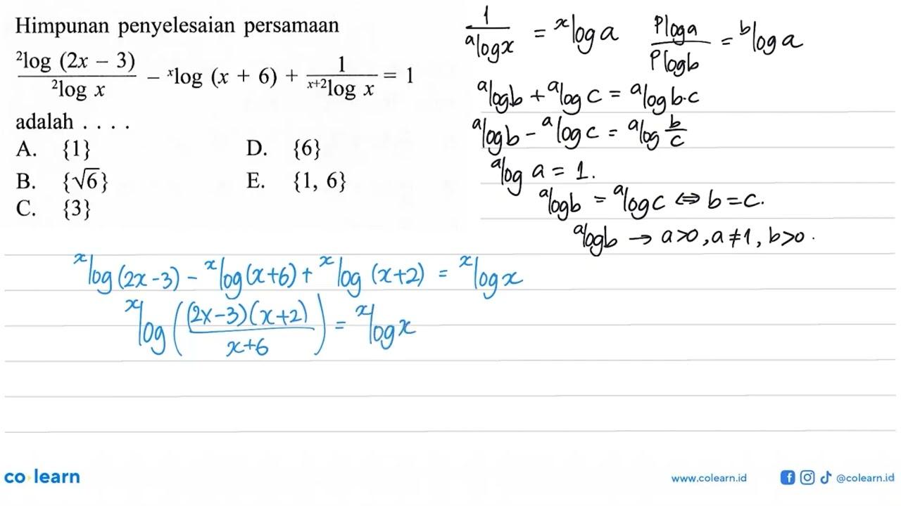 Himpunan penyelesaian persamaan