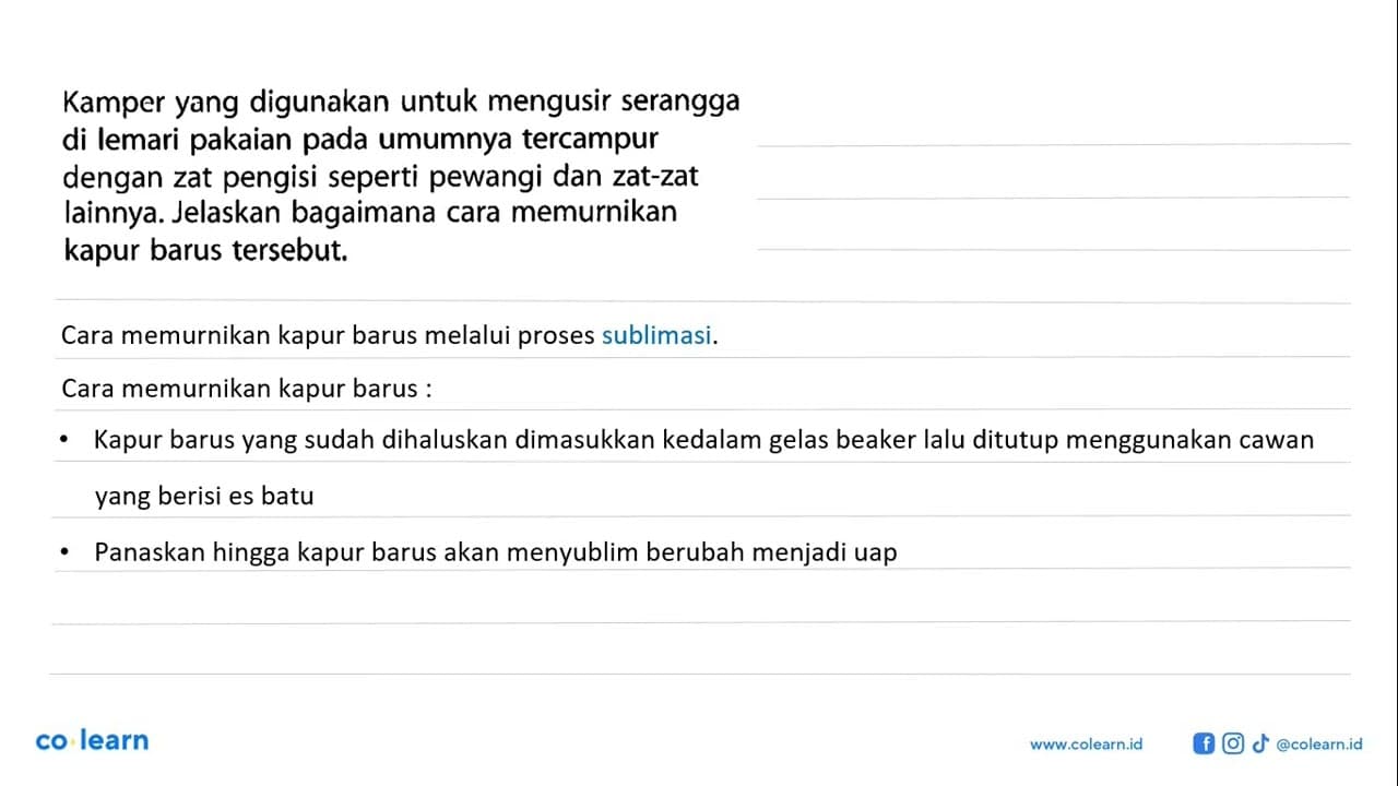 Kamper yang digunakan untuk mengusir serangga di lemari