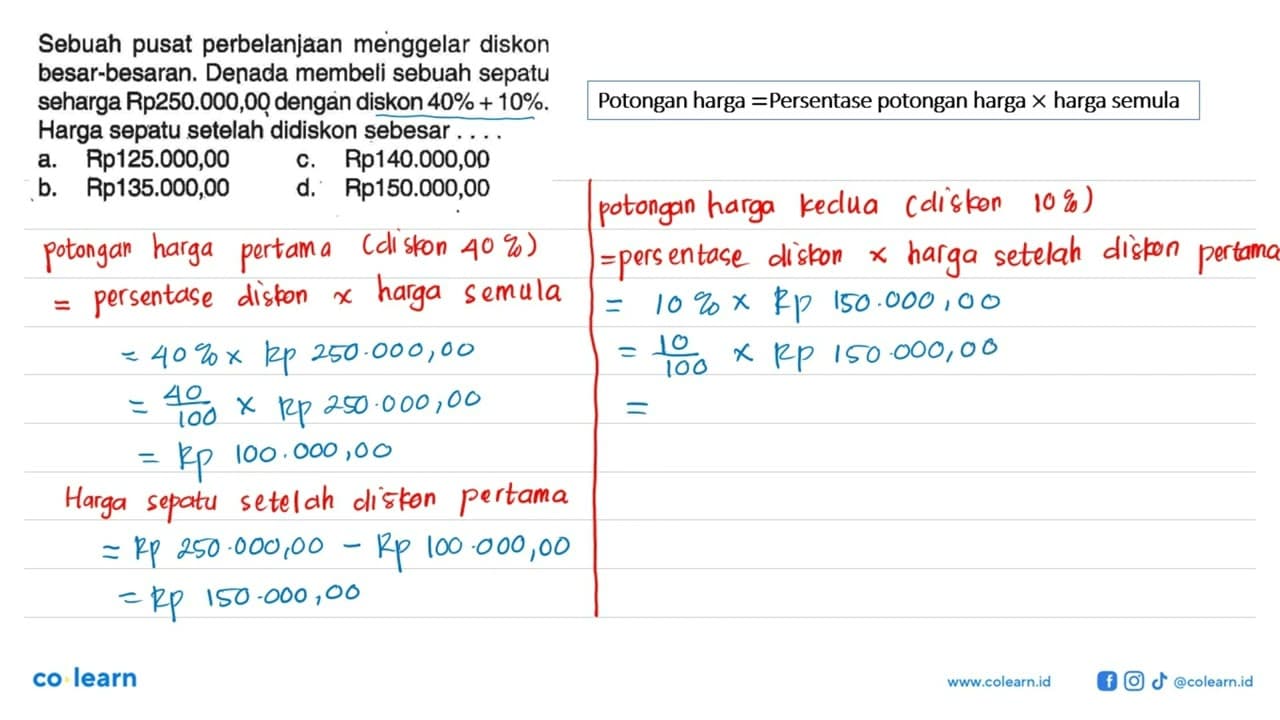 Sebuah pusat perbelanjaan menggelar diskon besar-besaran.