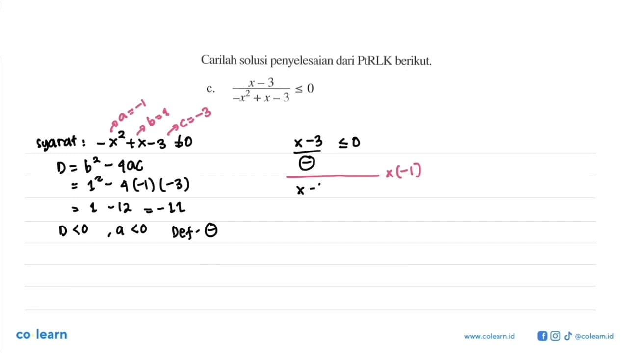Carilah solusi penyelesaian dari PtRLK berikut. c.