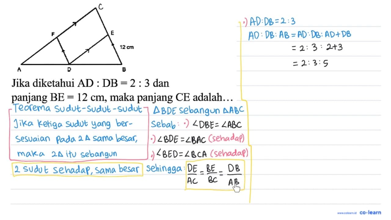 C1C2CC3CC1CC(C2)C3 Jika diketahui AD: DB=2: 3 dan panjang