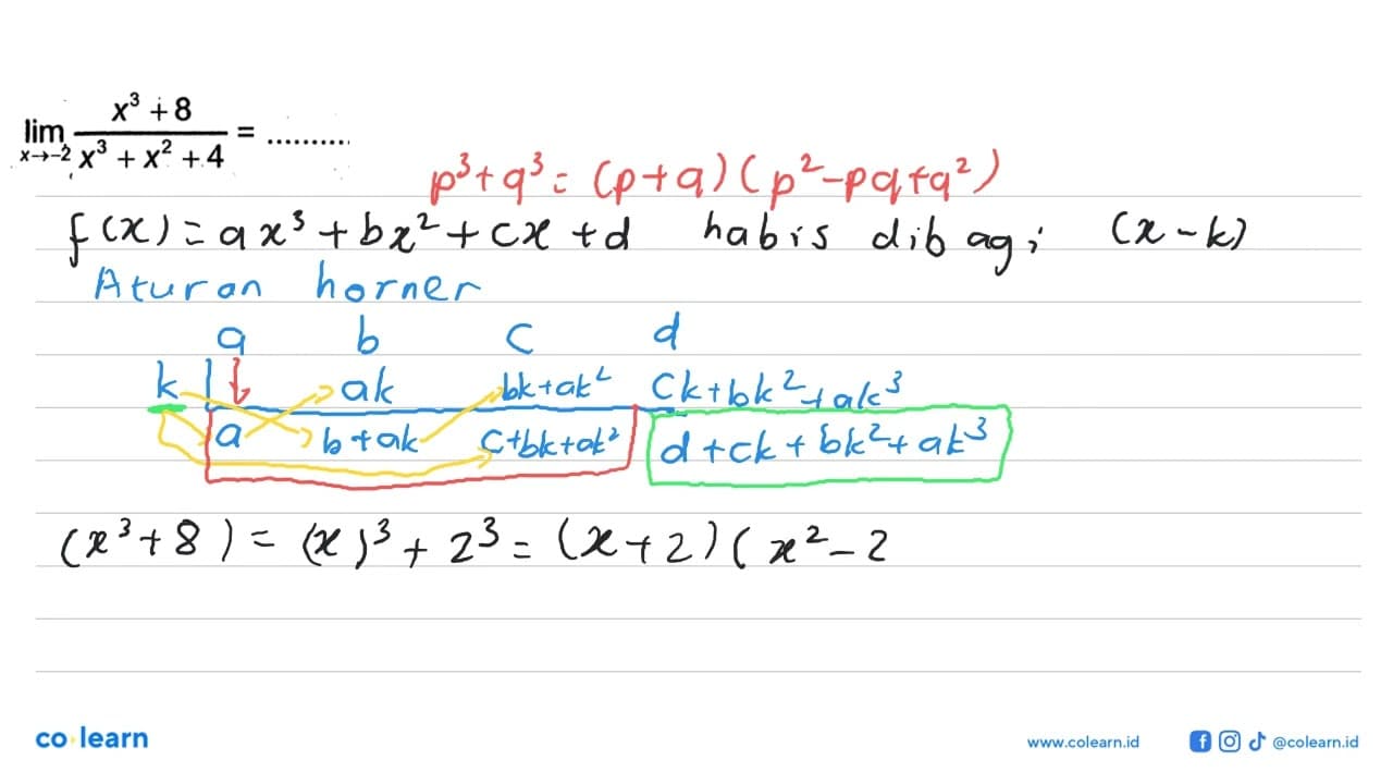 limit x->-2 (x^3+8)/(x^3+x^2+4)=.........