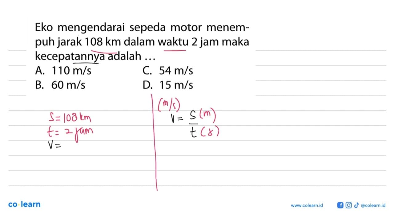 Eko mengendarai sepeda motor menem- puh jarak 108 km dalam