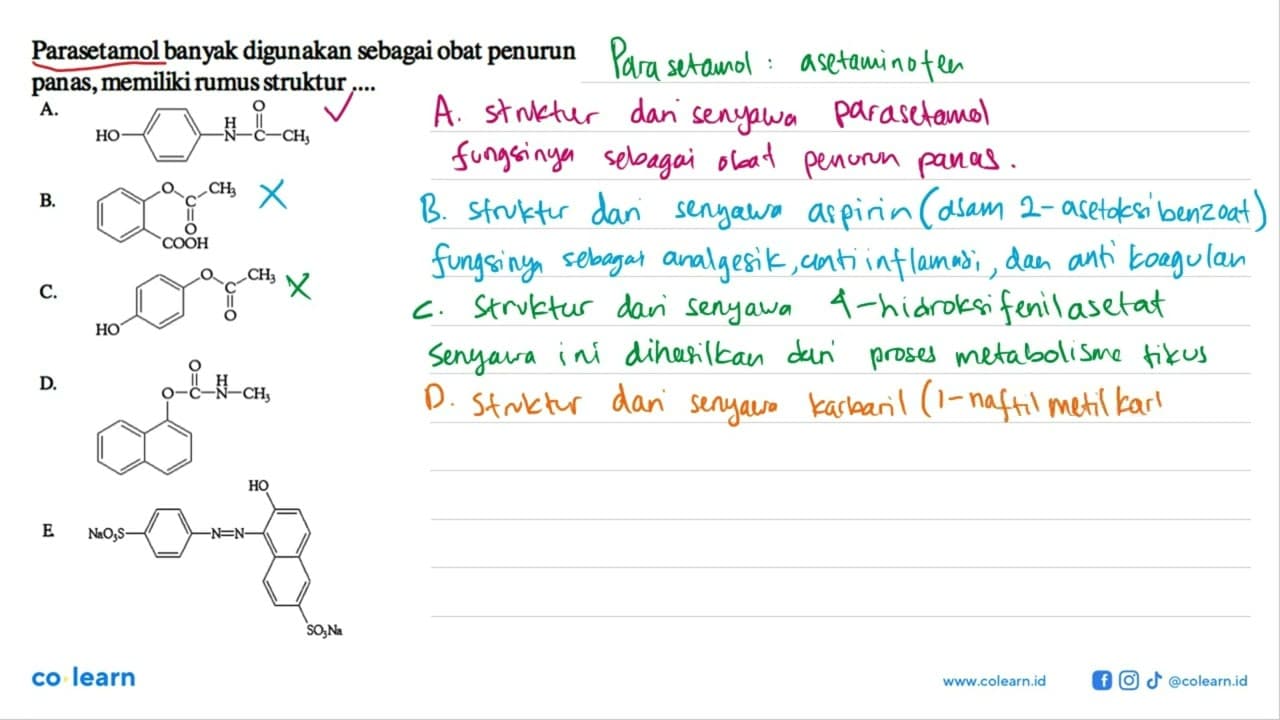 Parasetamol banyak digunakan sebagai obat penurun panas,