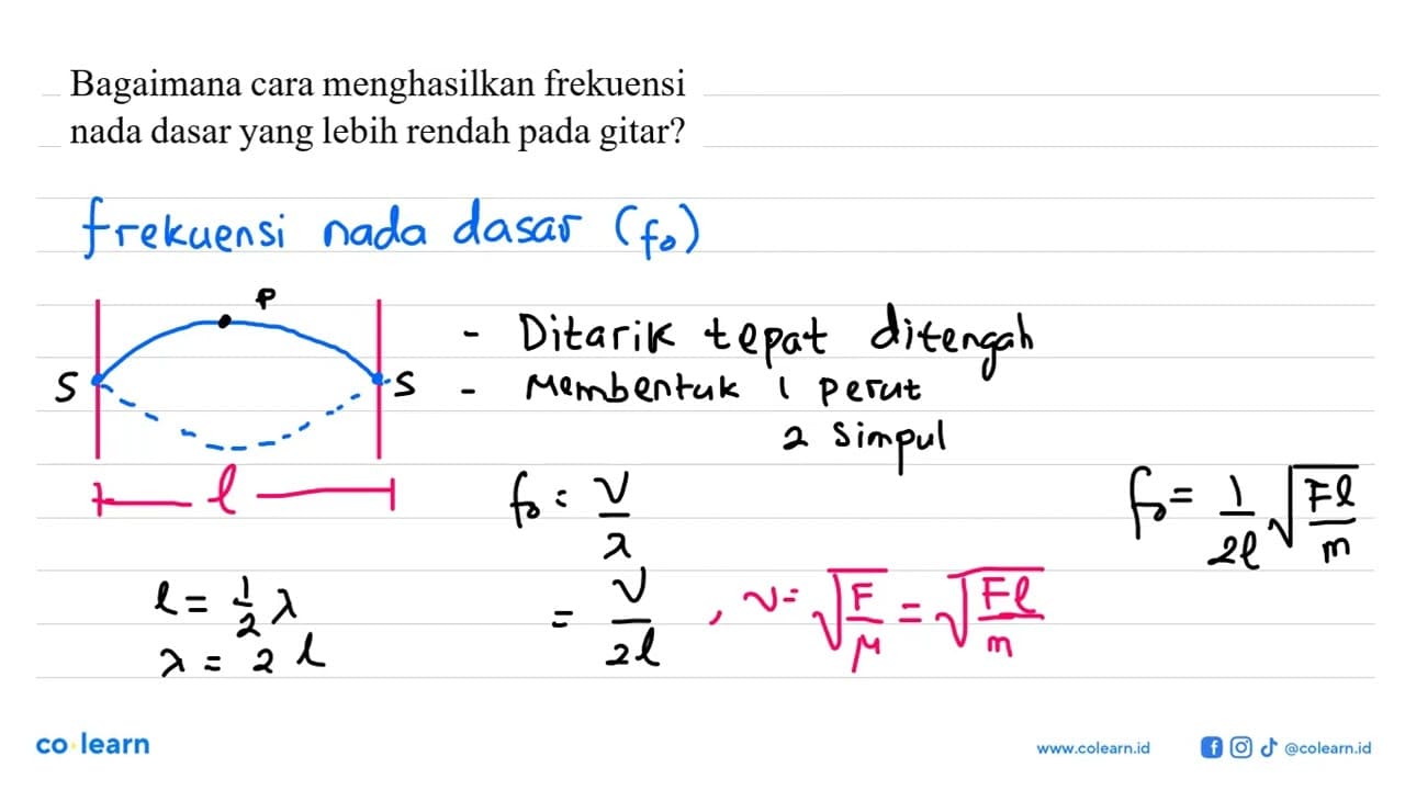 Bagaimana cara menghasilkan frekuensi nada dasar yang lebih