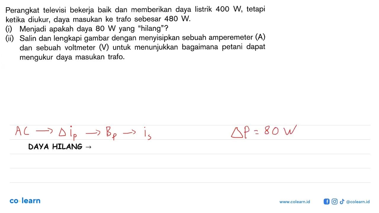 Perangkat televisi bekerja baik dan memberikan daya listrik