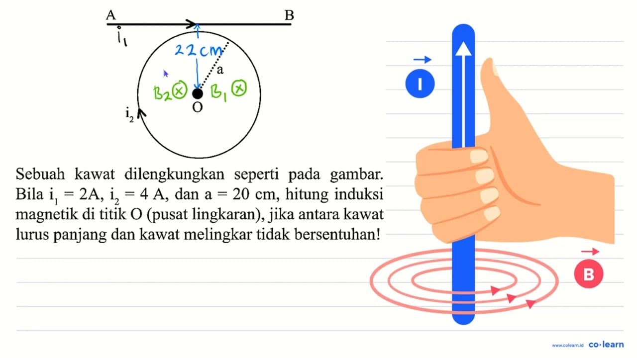 Sebuah kawat dilengkungkan seperti pada gambar. Bila