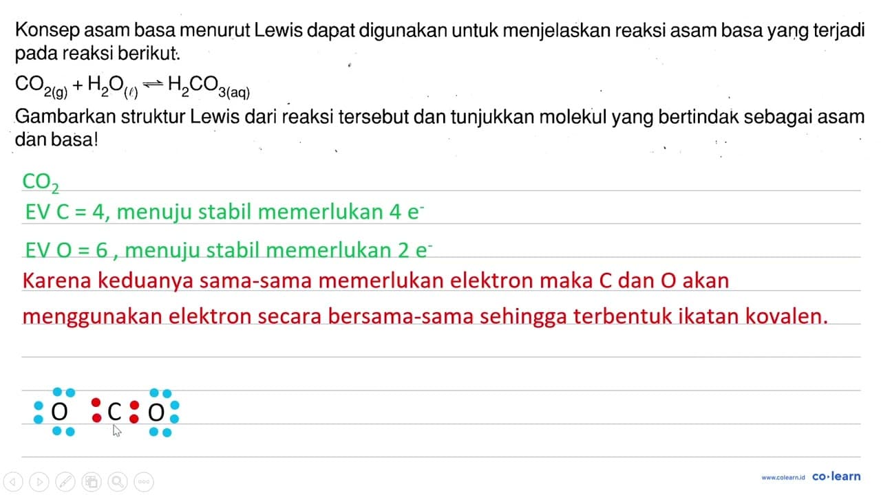 Konsep asam basa menurut Lewis dapat digunakan untuk