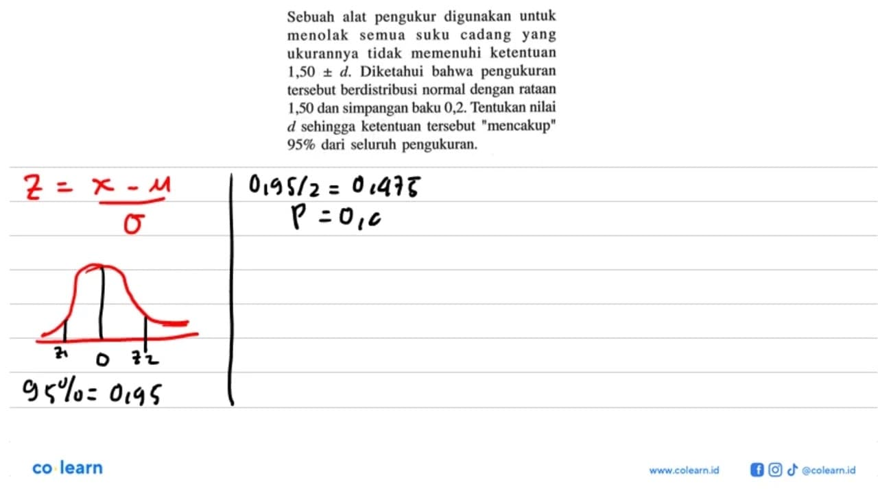 Sebuah alat pengukur digunakan untuk menolak semua suku