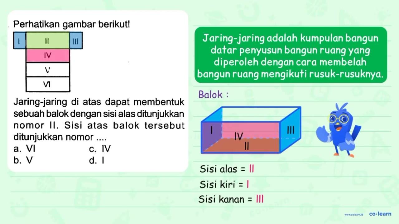 Perhatikan gambar berikut! 1 11 III IV { 1 - 2 ) V { 1 ) V