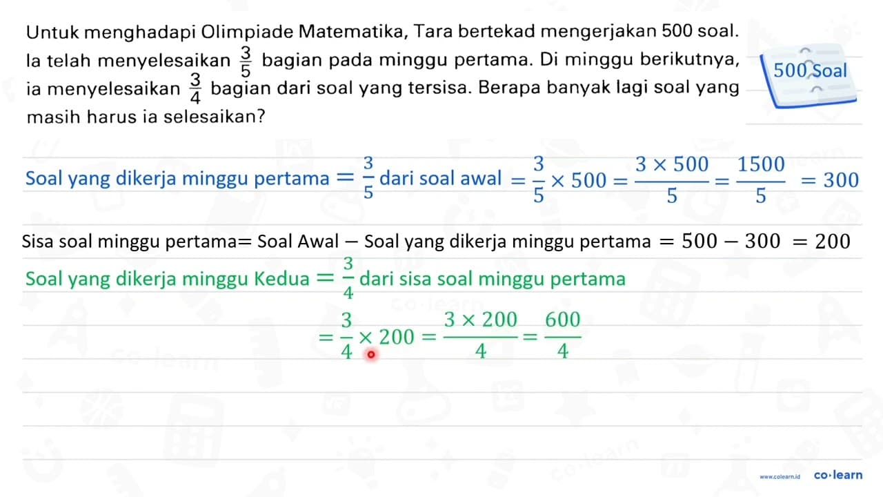 Untuk menghadapi Olimpiade Matematika, Tara bertekad