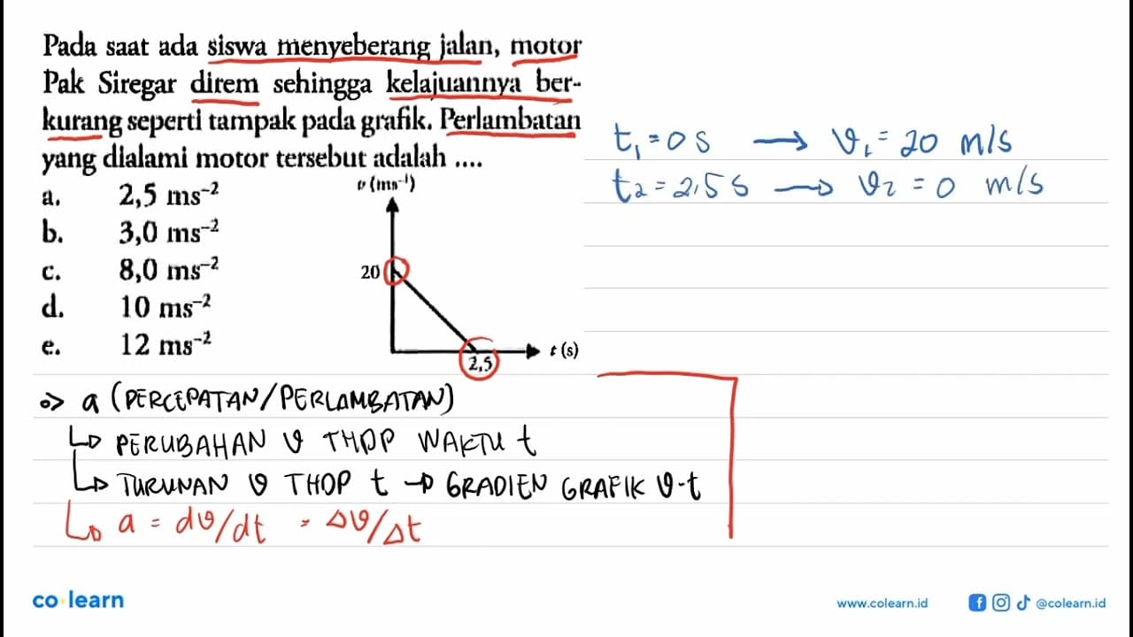 Pada saat ada siswa menyeberang jalan, motor Pak Siregar