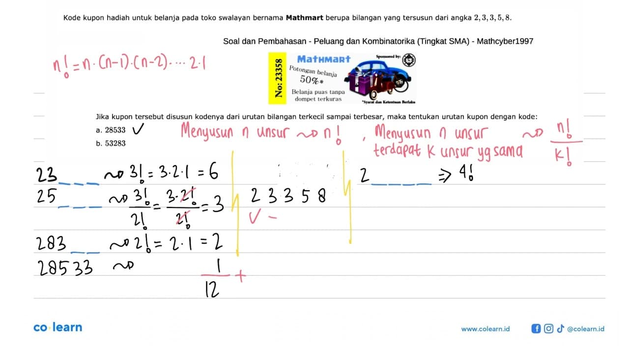 Kode kupon hadiah untuk belanja pada toko swalayan bernama