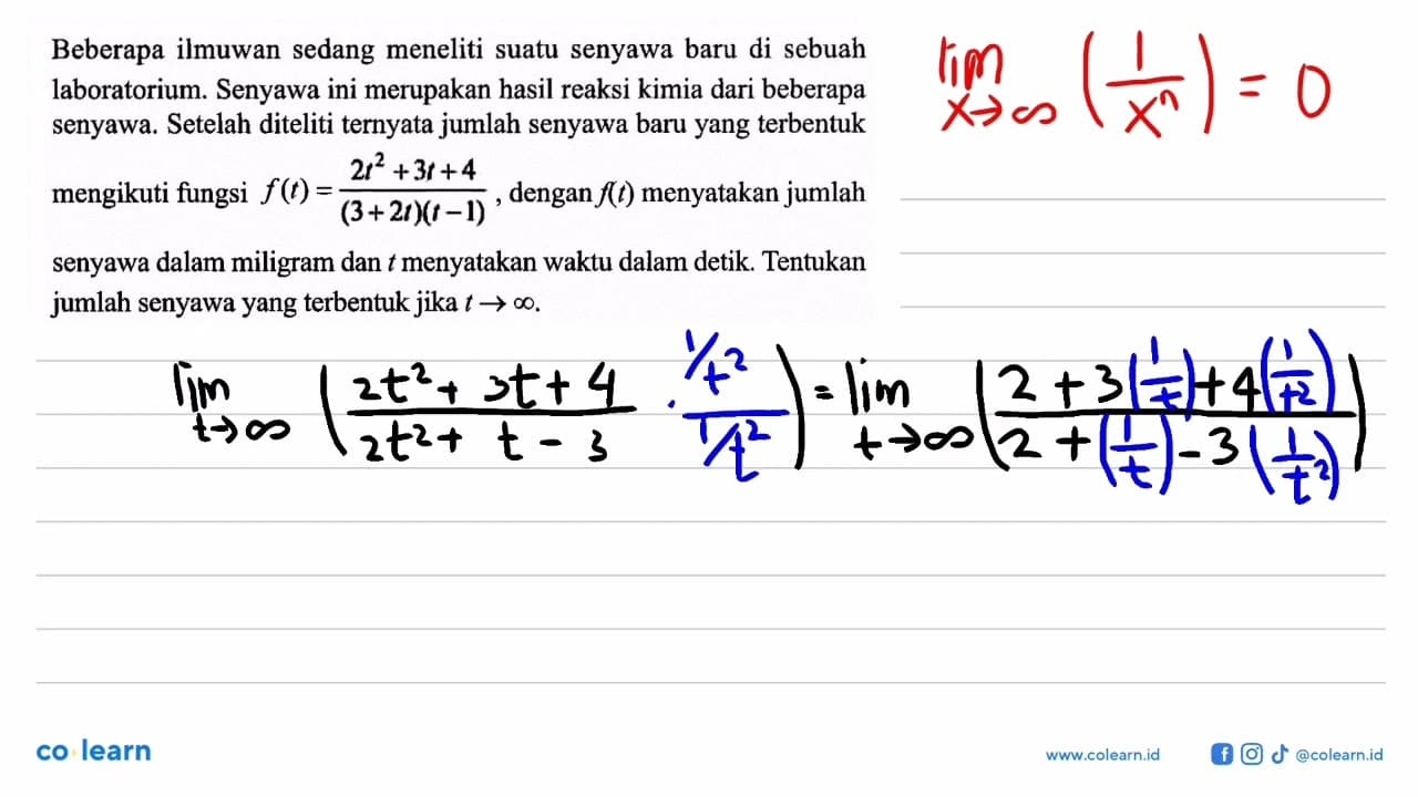 Beberapa ilmuwan sedang meneliti suatu senyawa baru di