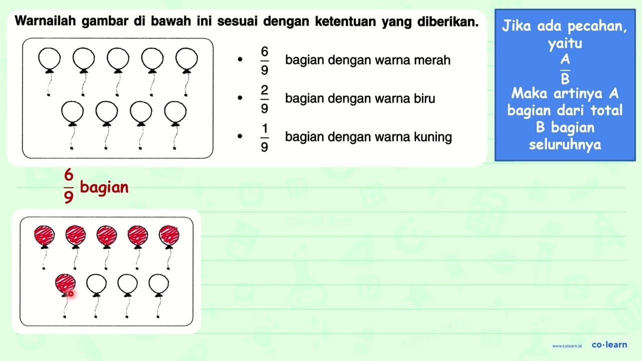 Warnailah gambar di bawah ini sesuai dengan ketentuan yang