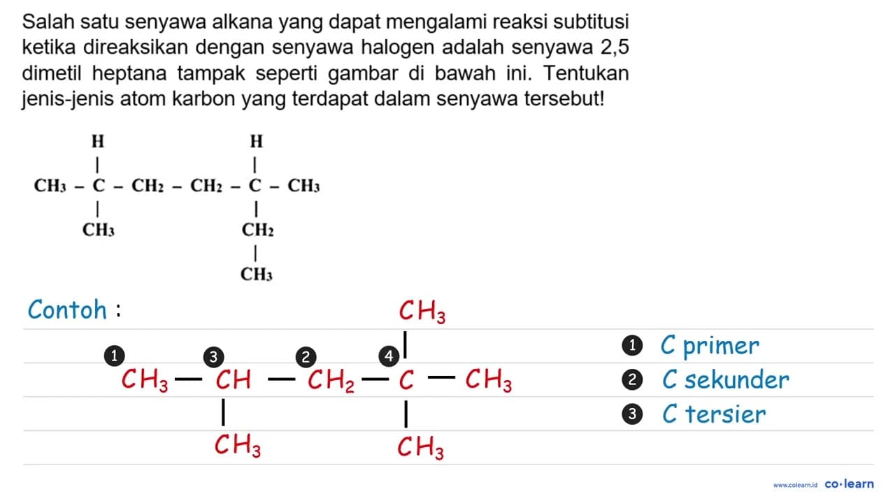 Salah satu senyawa alkana yang dapat mengalami reaksi