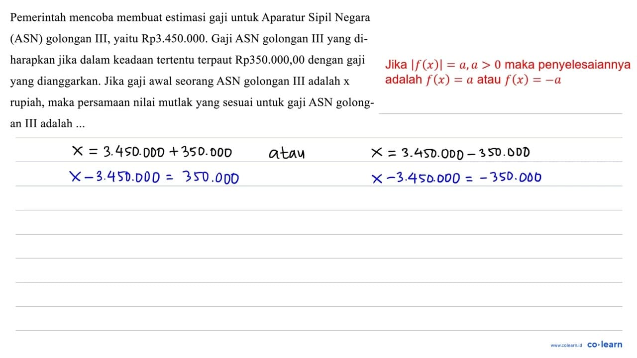 Pemerintah mencoba membuat estimasi gaji untuk Aparatur