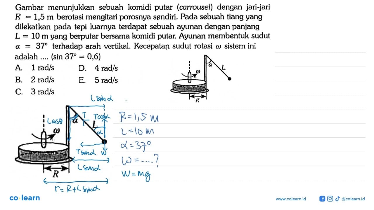 Gambar menunjukkan sebuah komidi putar (carrousel) dengan