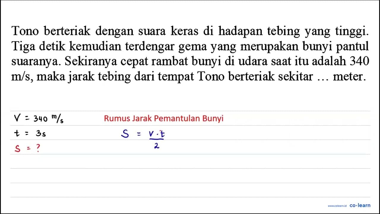 Tono berteriak dengan suara keras di hadapan tebing yang