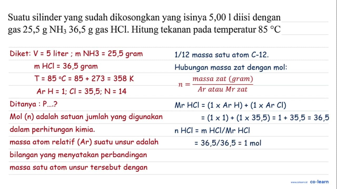 Suatu silinder yang sudah dikosongkan yang isinya 5,001