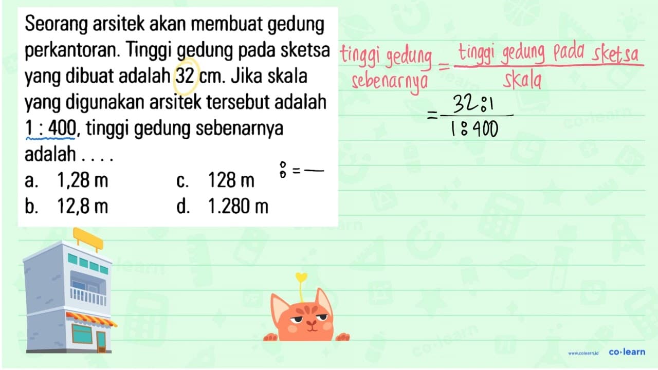 Seorang arsitek akan membuat gedung perkantoran. Tinggi