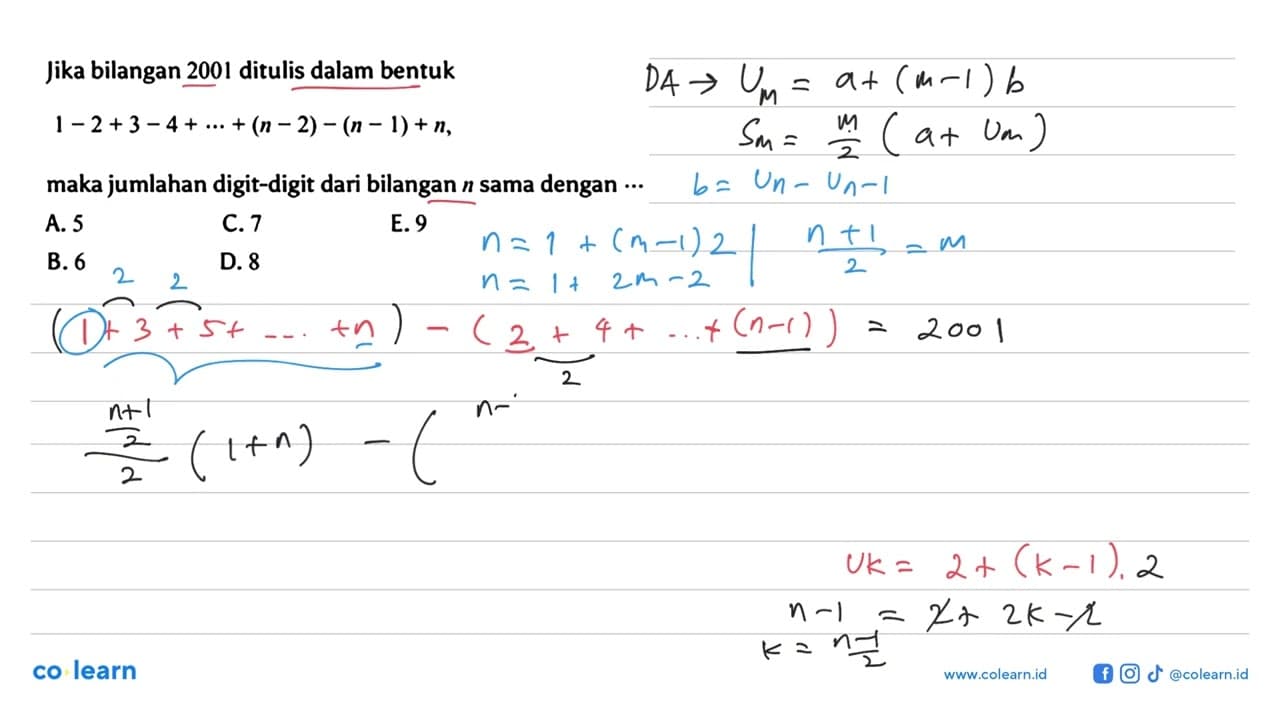 Jika bilangan 2001 ditulis dalam bentuk