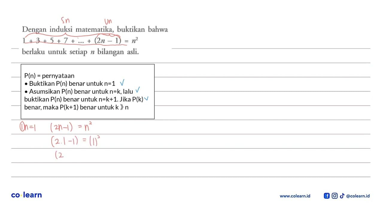 Dengan induksi matematika, buktikan bahwa