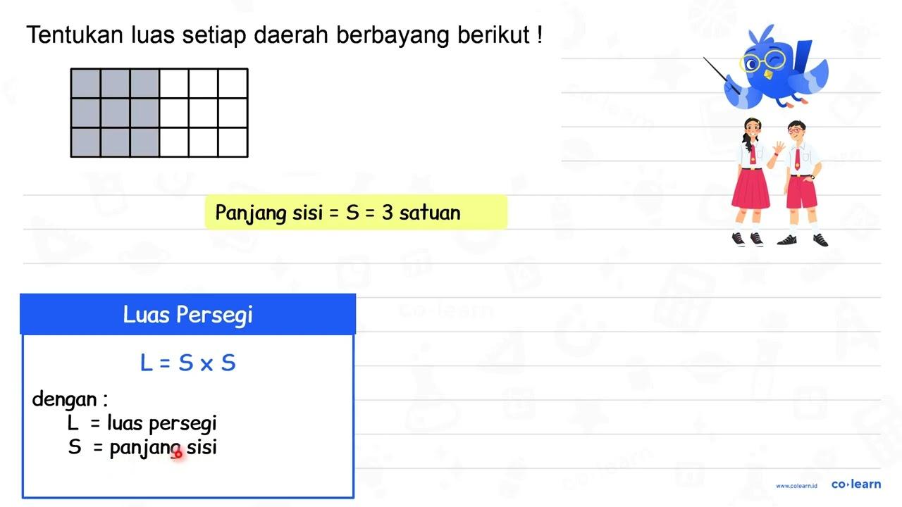 Tentukan luas setiap daerah berbayang berikut !