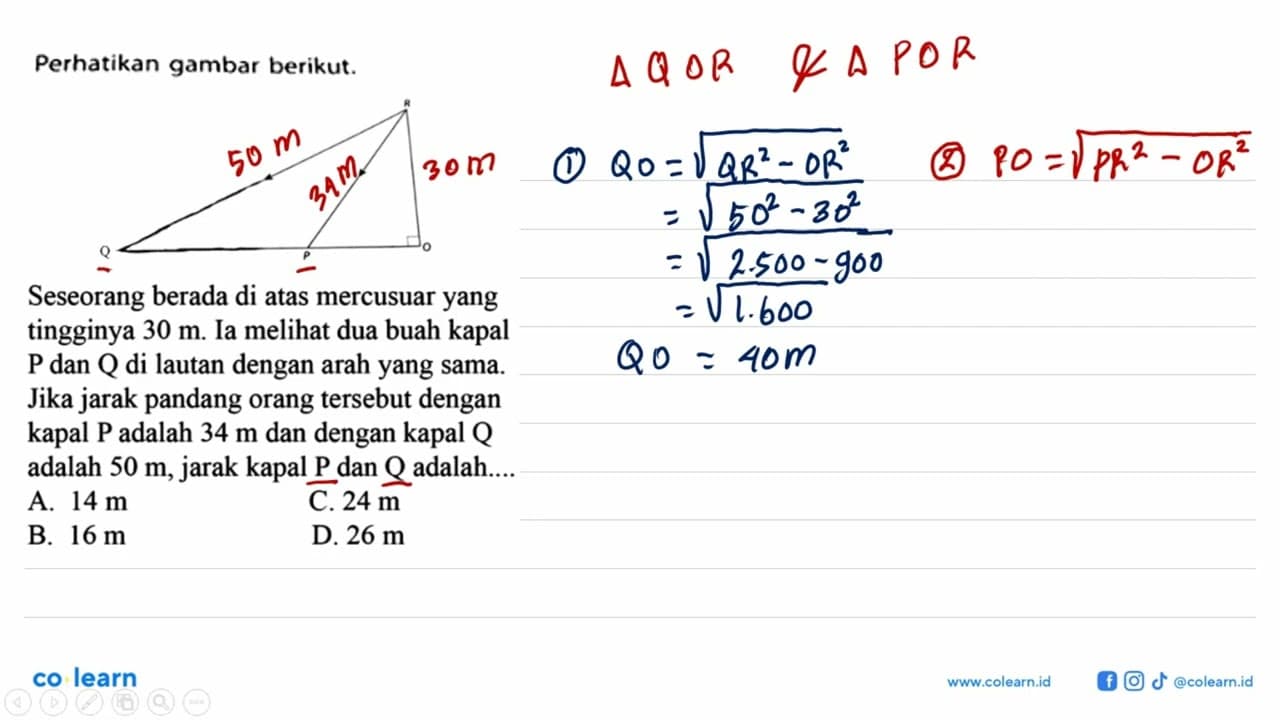 Perhatikan gambar berikut.Seseorang berada di atas