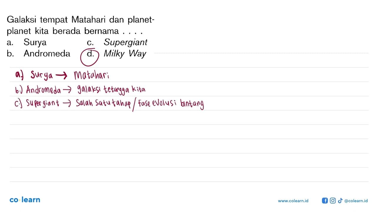 Galaksi tempat Matahari dan planetplanet kita berada