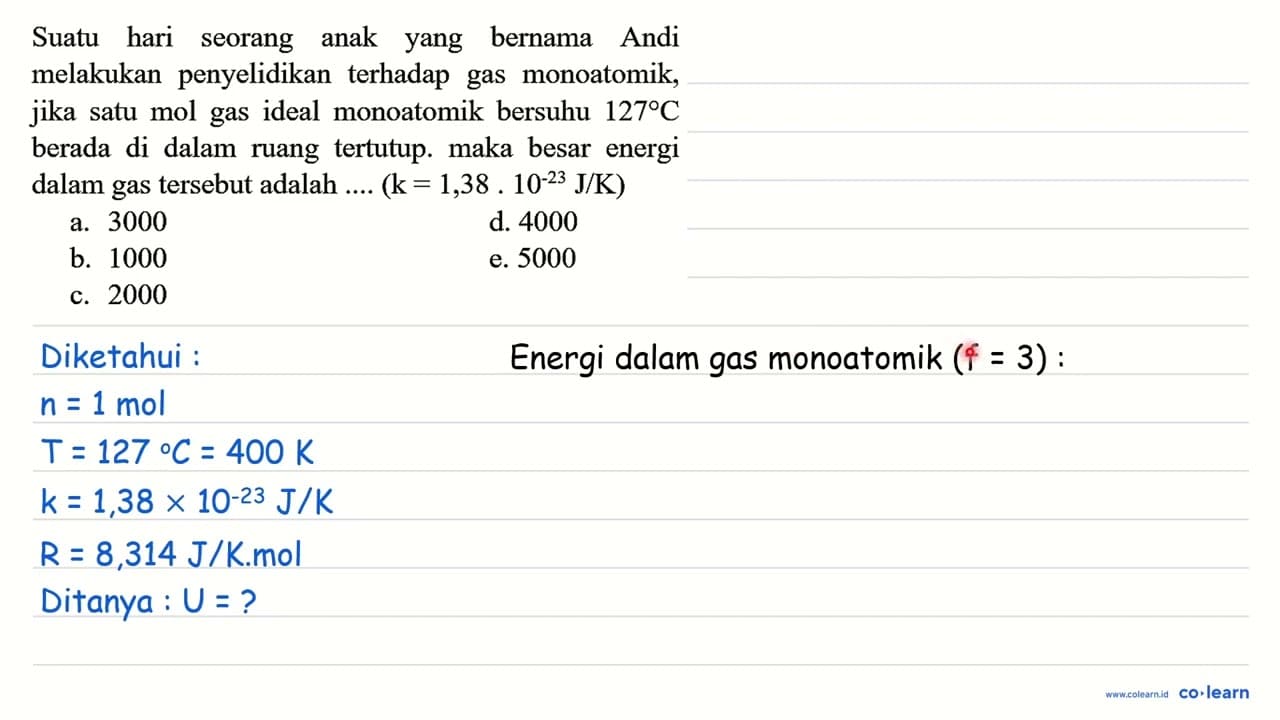 Suatu hari seorang anak yang bernama Andi melakukan